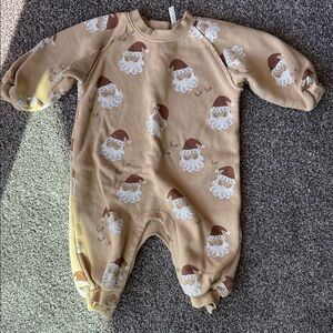 Rylee + Cru Tan Santa Print Kids Footie